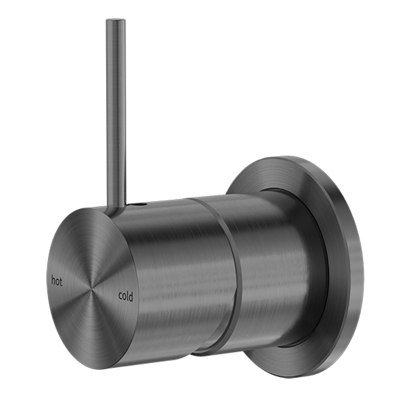 MECCA SHOWER MIXER 60MM HANDLE UP PLATE GUN METAL