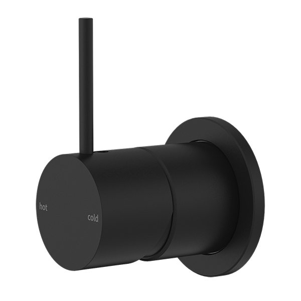 MECCA SHOWER MIXER 60MM HANDLE UP PLATE MATTE BLACK