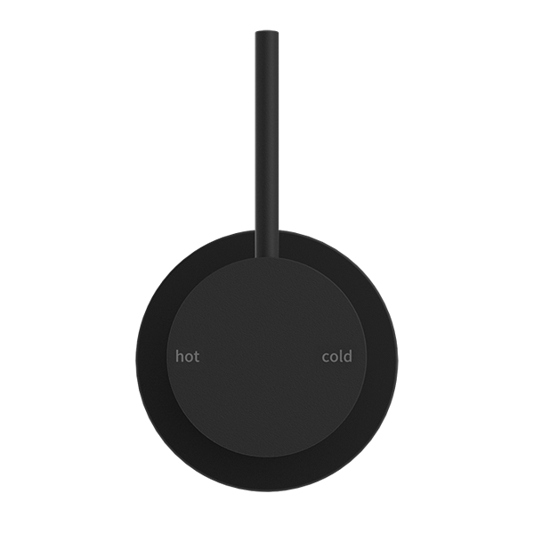 MECCA SHOWER MIXER 60MM HANDLE UP PLATE MATTE BLACK