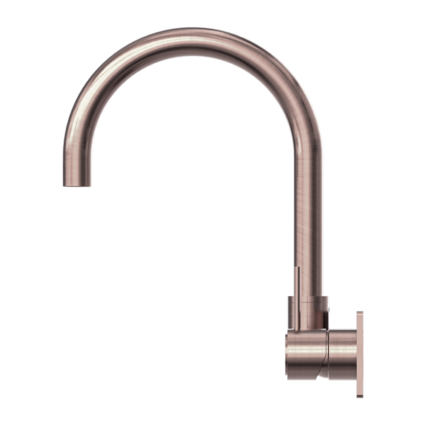 MECCA WALL BASIN/BATH MIXER SWIVEL SPOUT HANDLE UP BRUSHED BRONZE