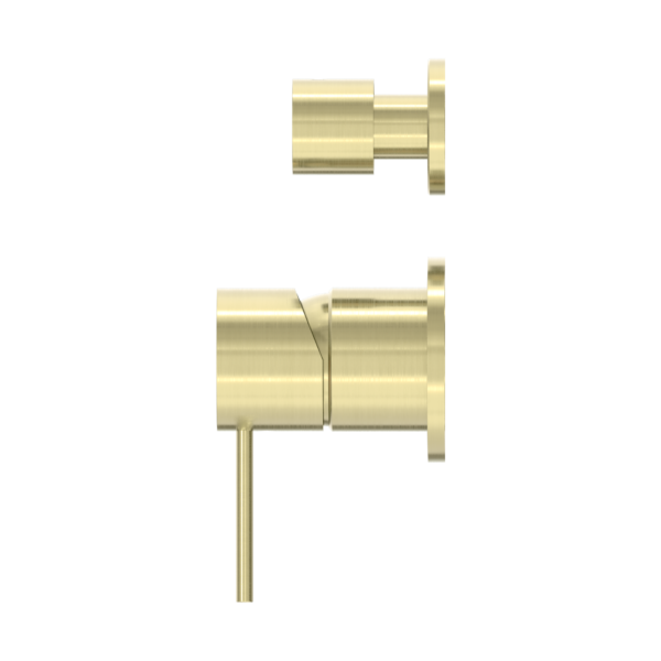 MECCA SHOWER MIXER WITH DIVERTOR SEPARATE BACK PLATE BRUSHED GOLD