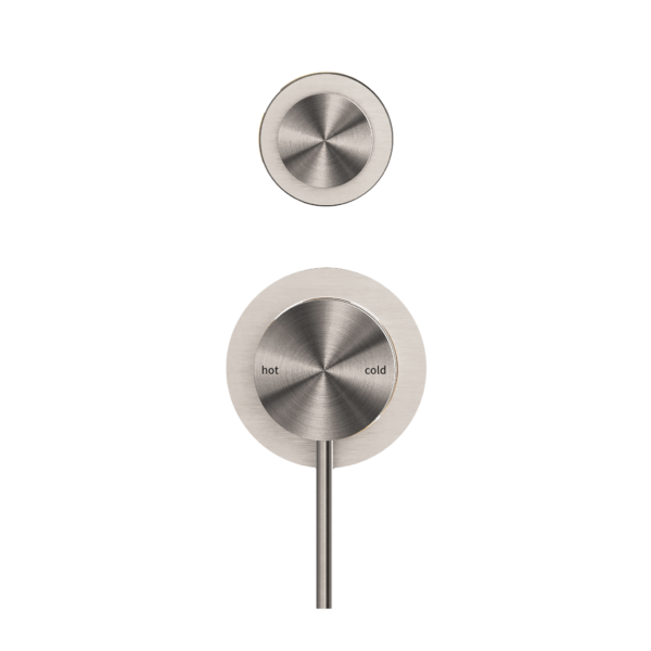 MECCA SHOWER MIXER WITH DIVERTOR SEPARATE BACK PLATE BRUSHED NICKEL