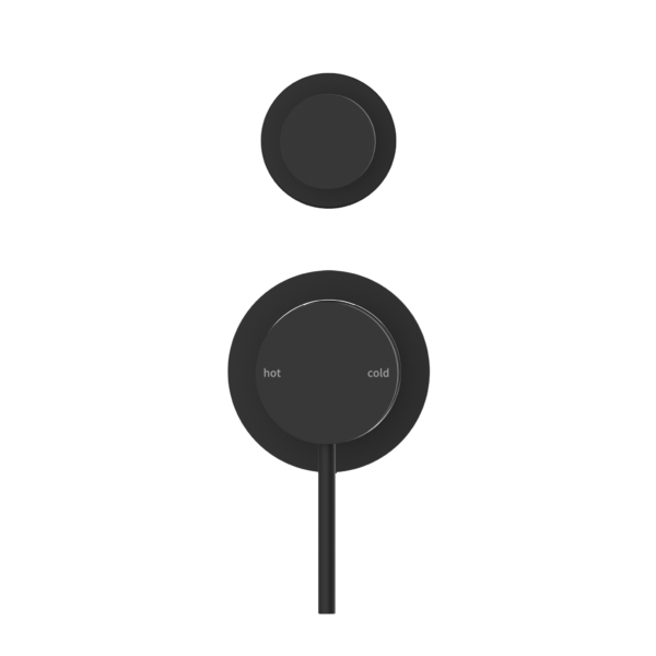 MECCA SHOWER MIXER WITH DIVERTOR SEPARATE BACK PLATE MATTE BLACK