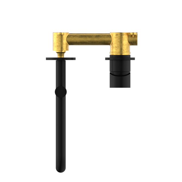 MECCA WALL BASIN/BATH MIXER SWIVEL SPOUT 225MM MATTE BLACK