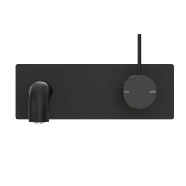 MECCA WALL BASIN/BATH MIXER HANDLE UP 120MM MATTE BLACK