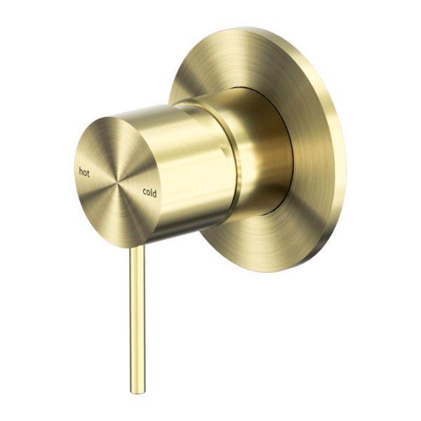 MECCA SHOWER MIXER 80MM PLATE BRUSHED GOLD