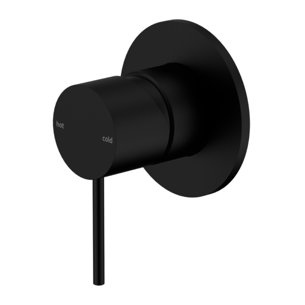 MECCA SHOWER MIXER 80MM PLATE MATTE BLACK