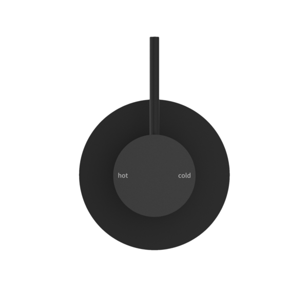 MECCA SHOWER MIXER HANDLE UP 80MM PLATE MATTE BLACK