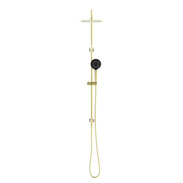 ROUND PROJECT TWIN SHOWER BRUSHED GOLD
