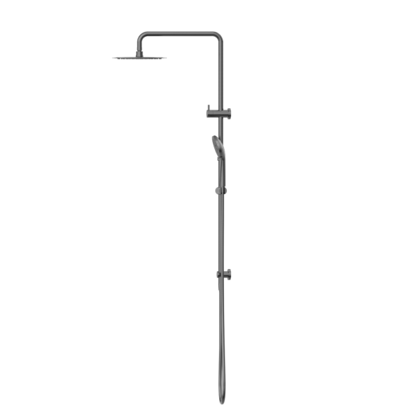 ROUND PROJECT TWIN SHOWER GUN METAL