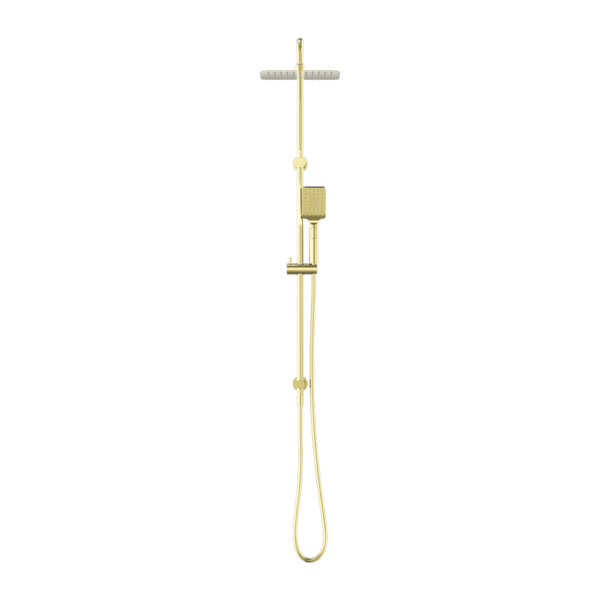 SQUARE PROJECT TWIN SHOWER BRUSHED GOLD