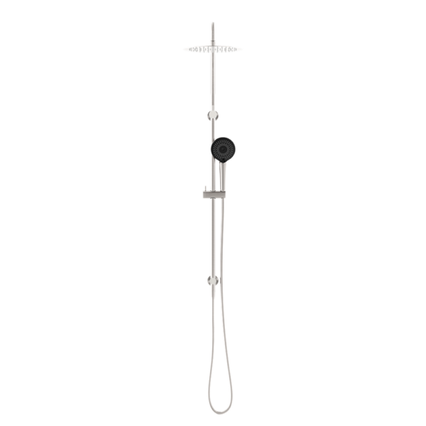 ROUND PROJECT TWIN SHOWER 4 STAR RATING BRUSHED NICKEL