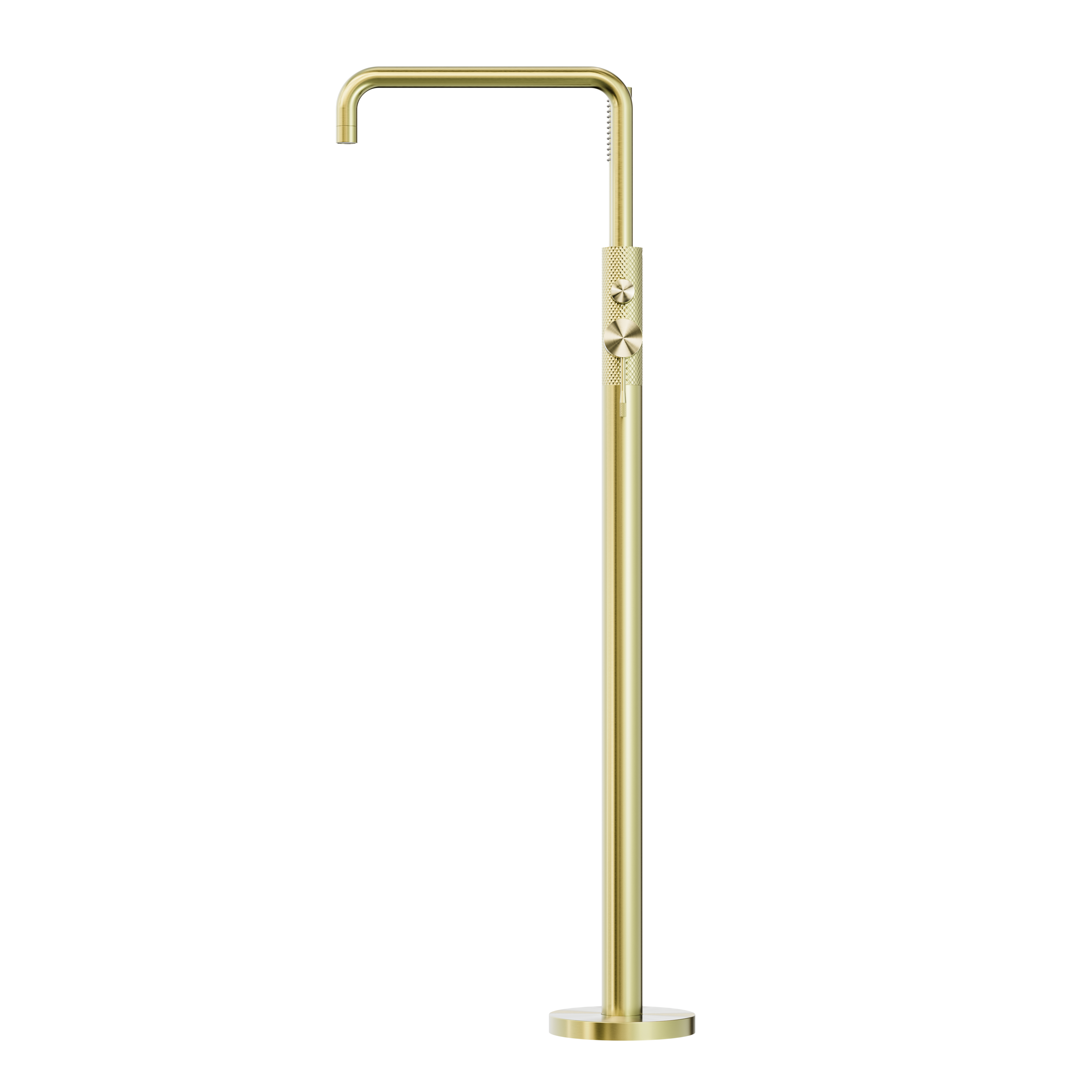 OPAL FREESTANDING BATH MIXER WITH HAND SHOWER BRUSHED GOLD