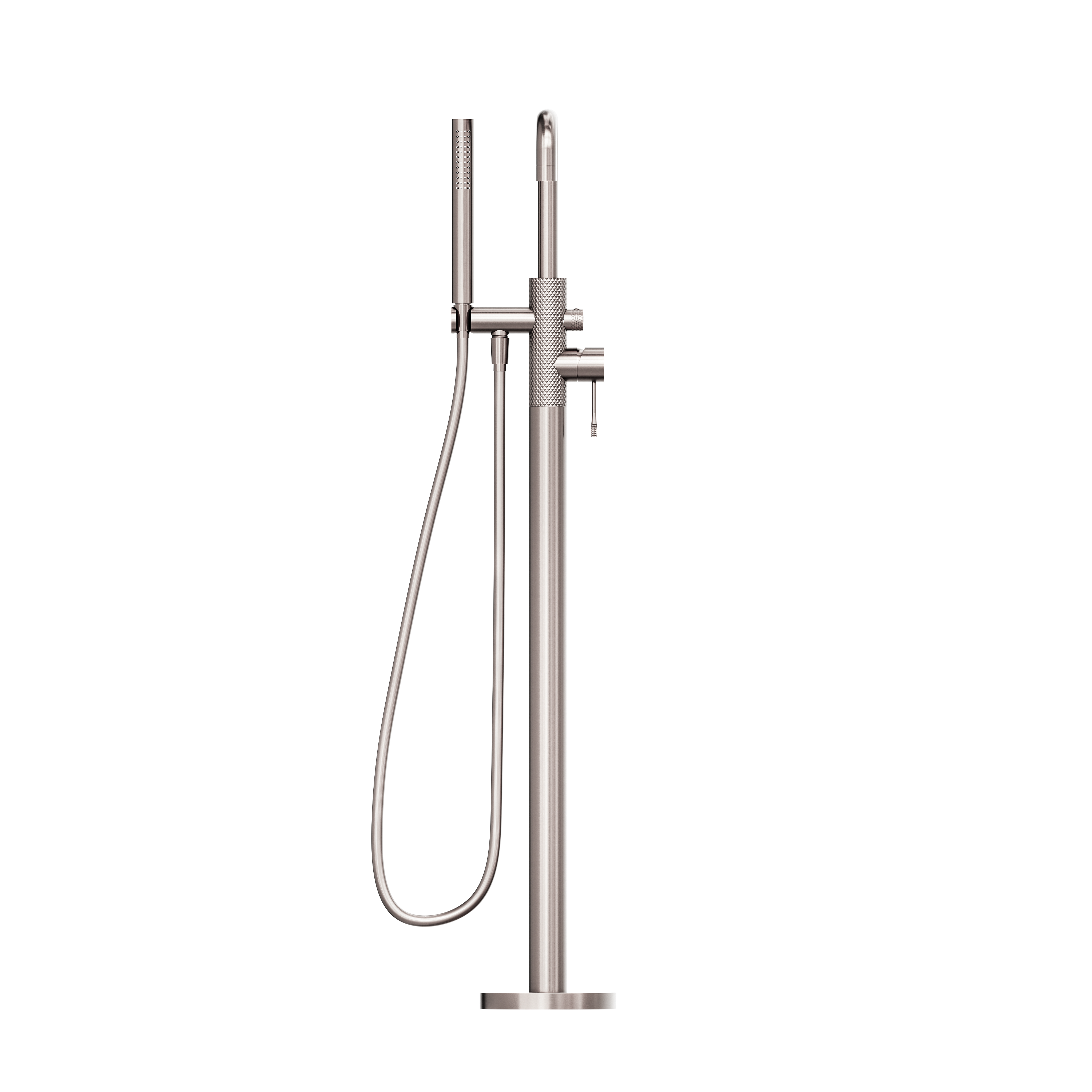 OPAL FREESTANDING BATH MIXER WITH HAND SHOWER BRUSHED NICKEL