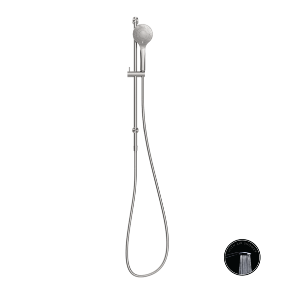OPAL SHOWER RAIL WITH AIR SHOWER BRUSHED NICKEL