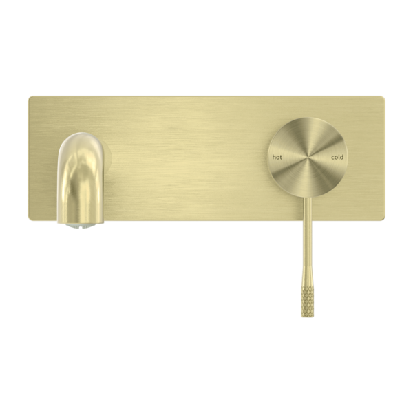 OPAL WALL BASIN/BATH MIXER 160MM BRUSHED GOLD