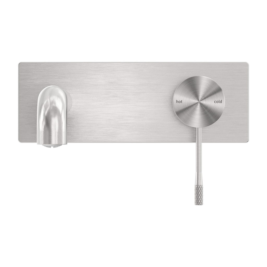 OPAL WALL BASIN/BATH MIXER 160MM BRUSHED NICKEL