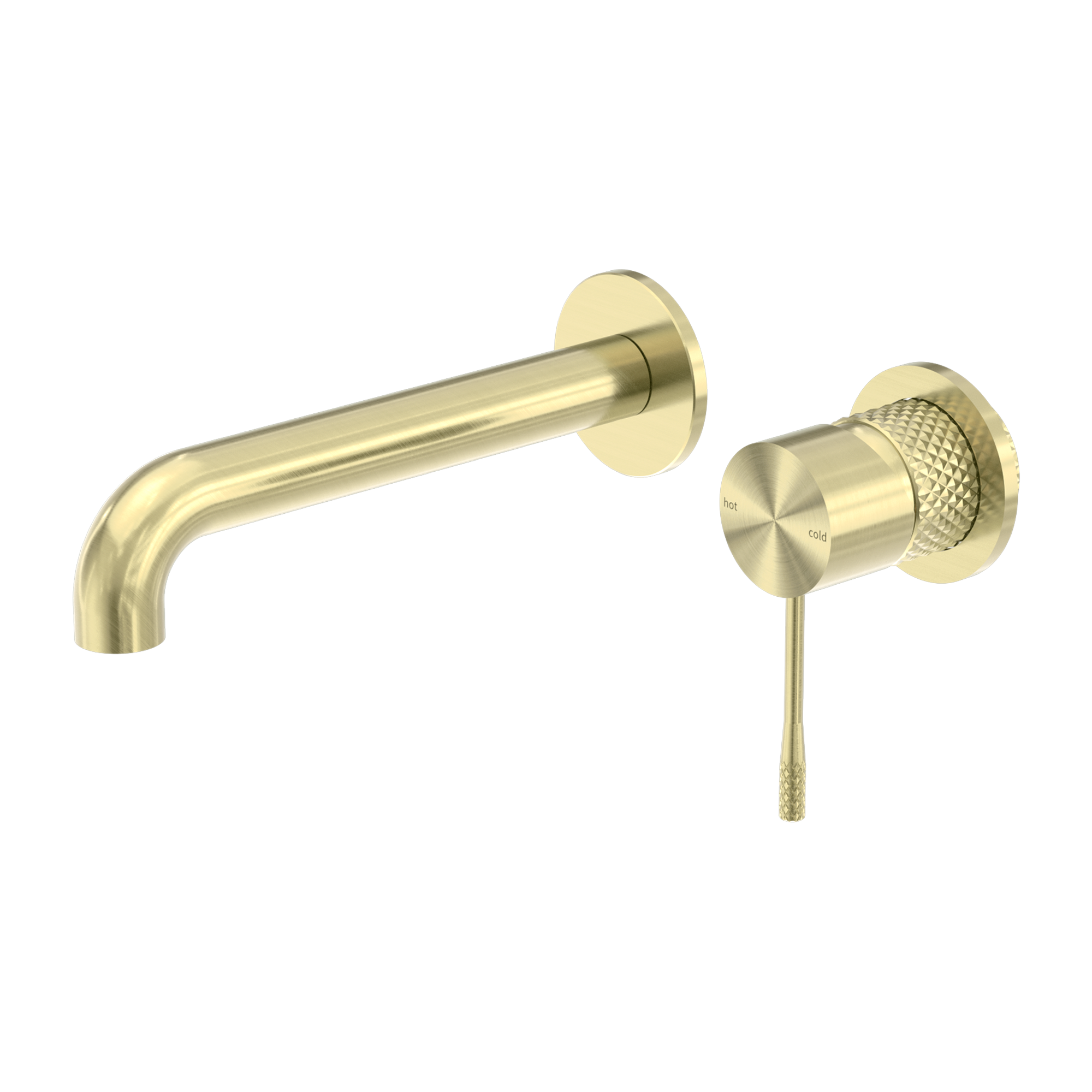 OPAL WALL BASIN/BATH MIXER SEPARATE BACK PLATE 260MM BRUSHED GOLD