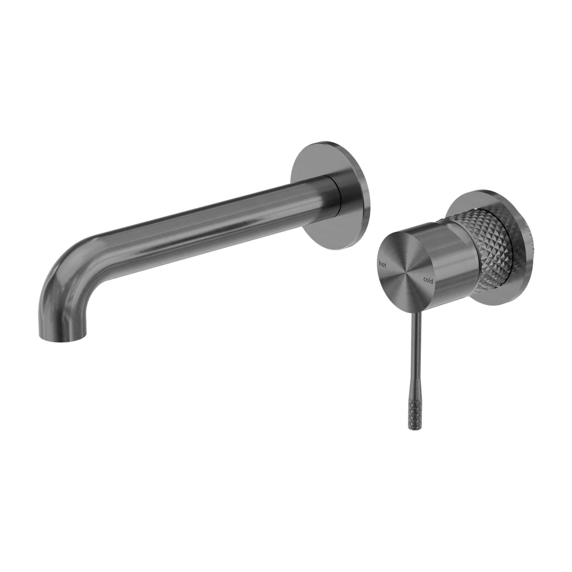 OPAL WALL BASIN/BATH MIXER SEPARATE BACK PLATE 260MM GRAPHITE