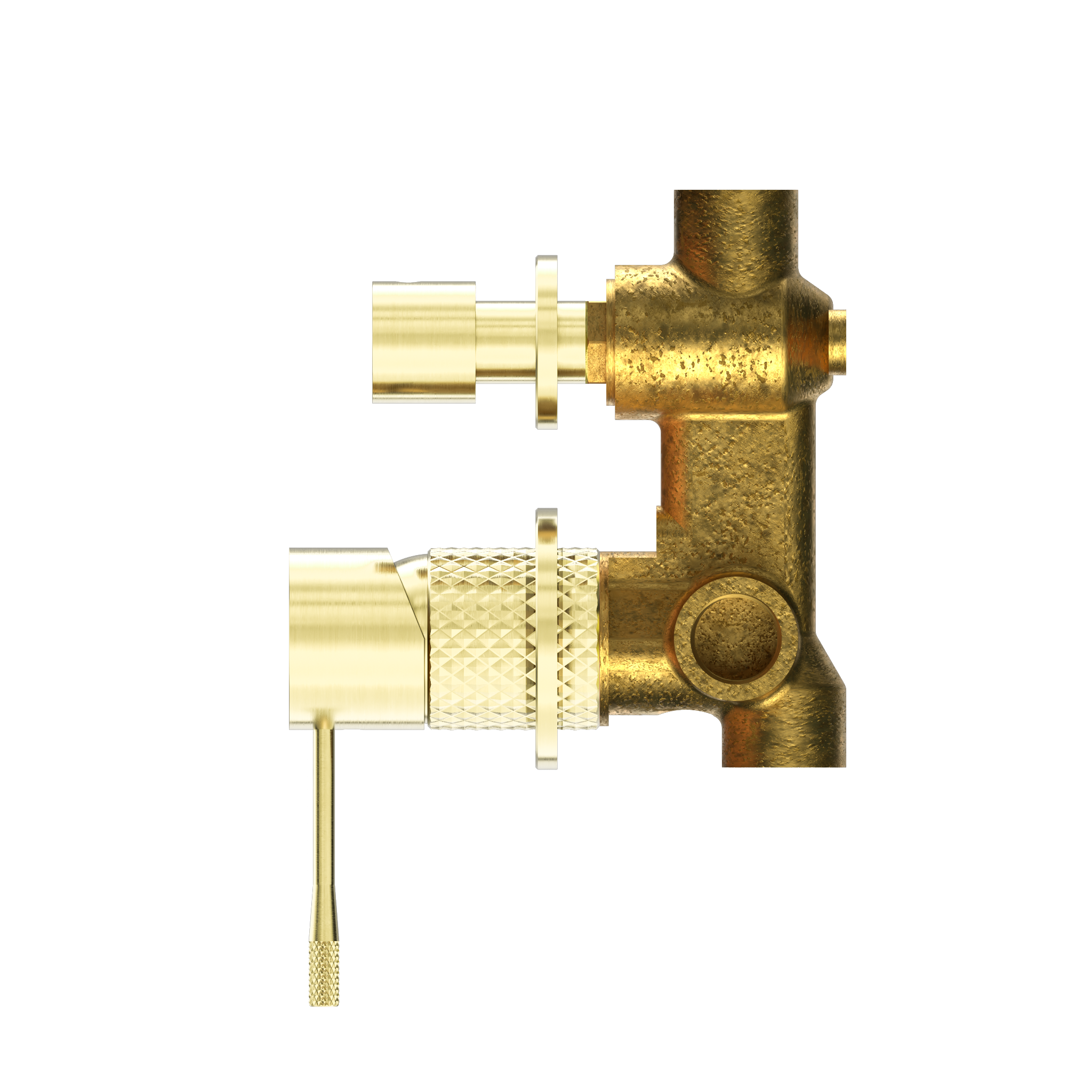 OPAL SHOWER MIXER WITH DIVERTOR SEPARATE PLATE BRUSHED GOLD