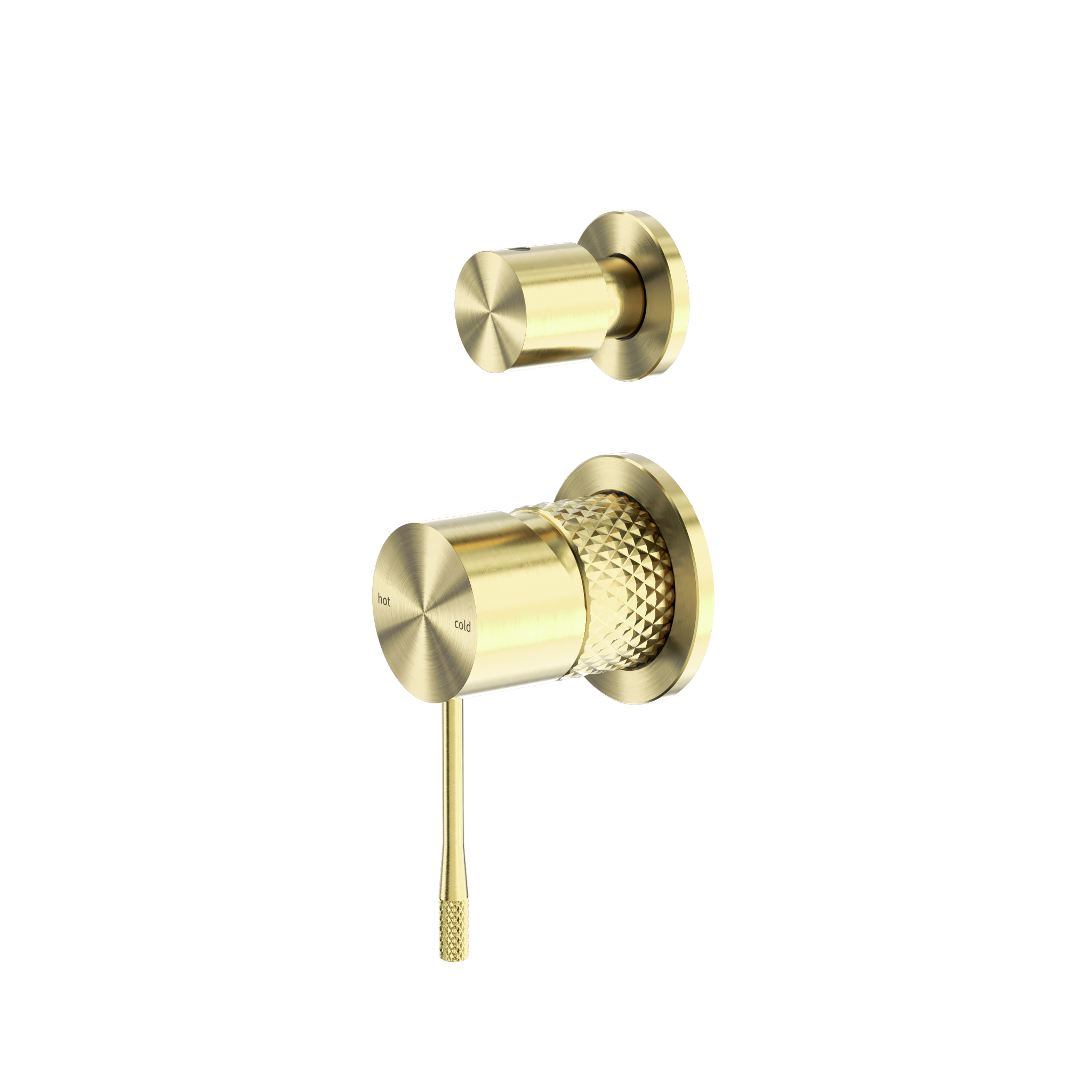 OPAL SHOWER MIXER WITH DIVERTOR SEPARATE PLATE BRUSHED GOLD