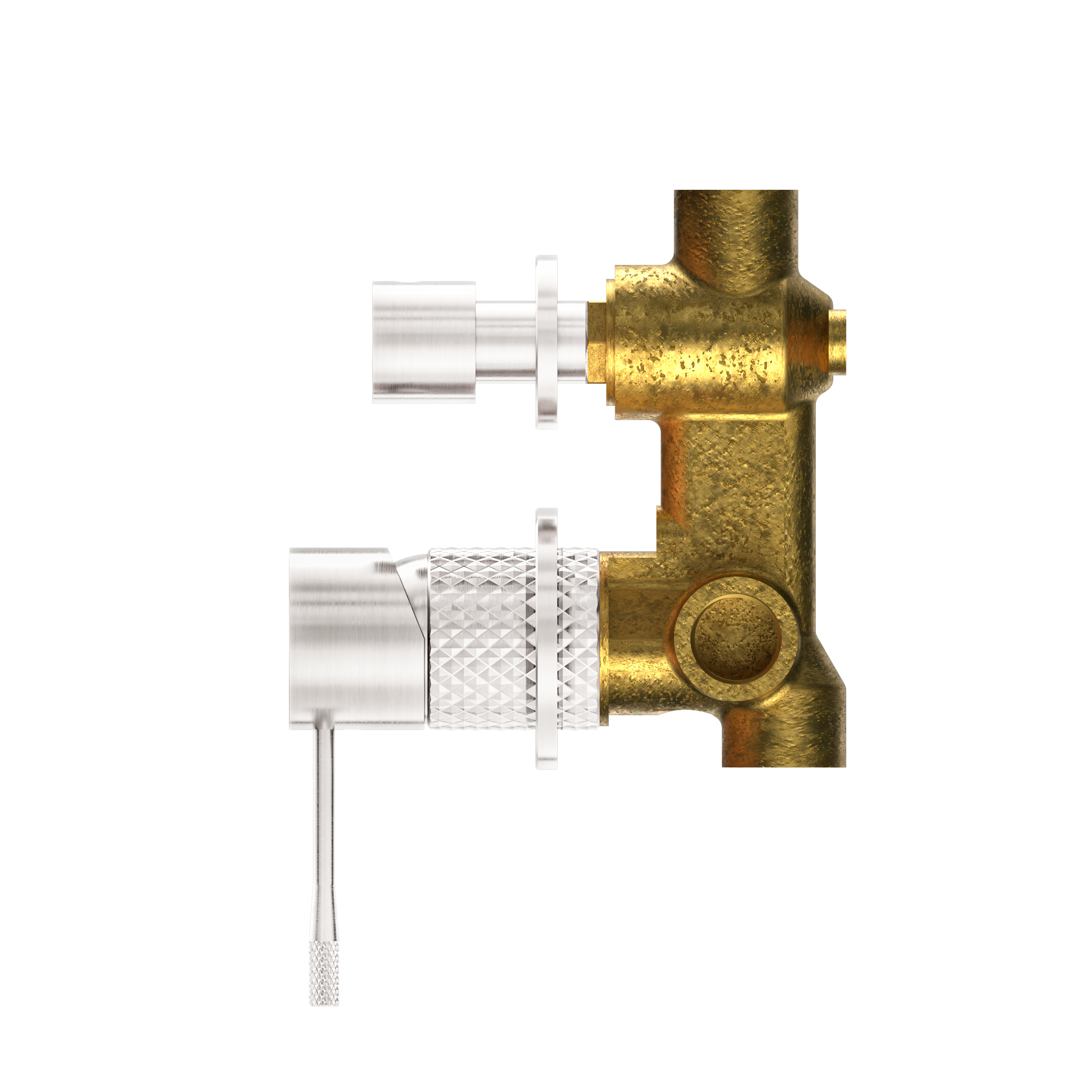 OPAL SHOWER MIXER WITH DIVERTOR SEPARATE PLATE BRUSHED NICKEL