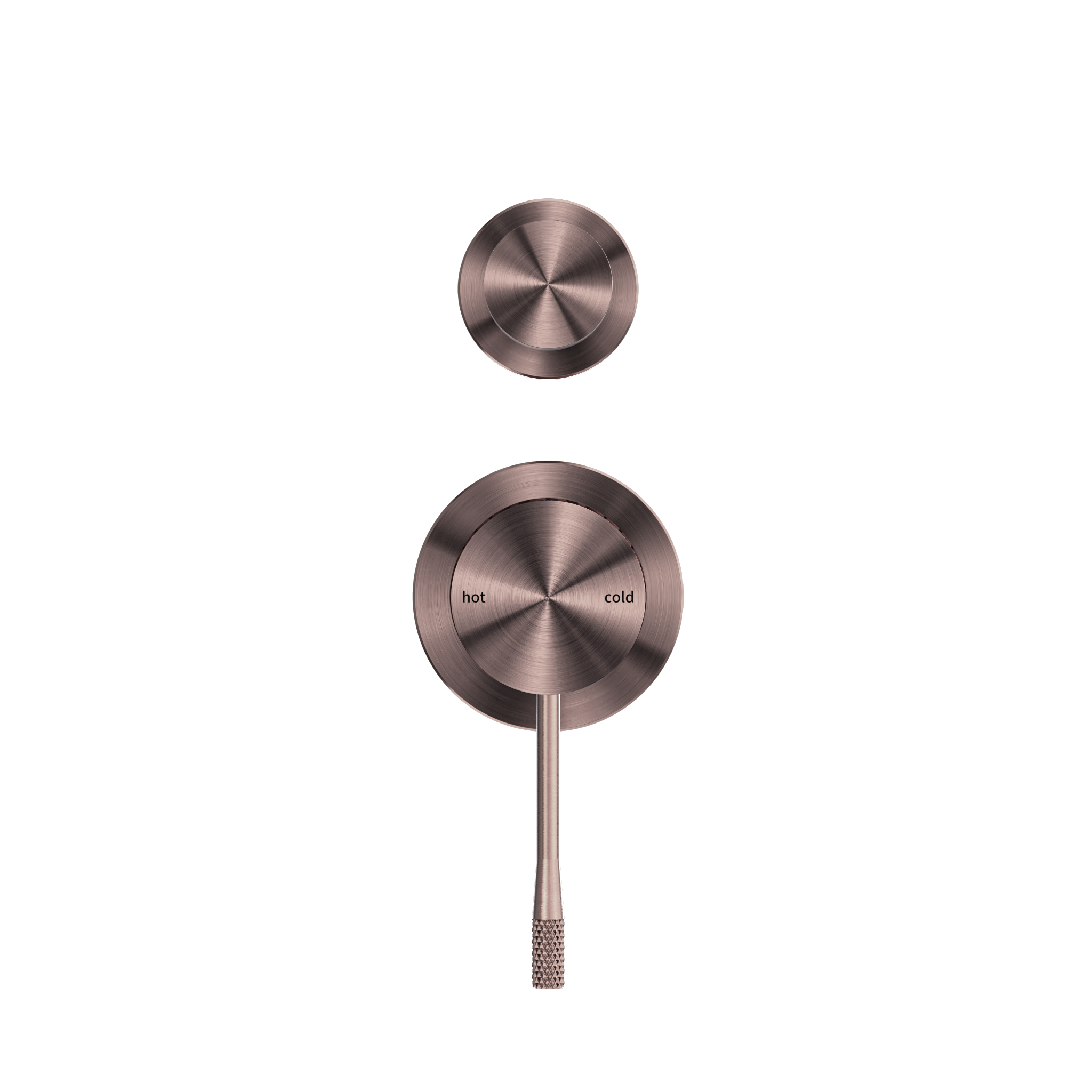 OPAL SHOWER MIXER WITH DIVERTOR SEPARATE PLATE BRUSHED BRONZE