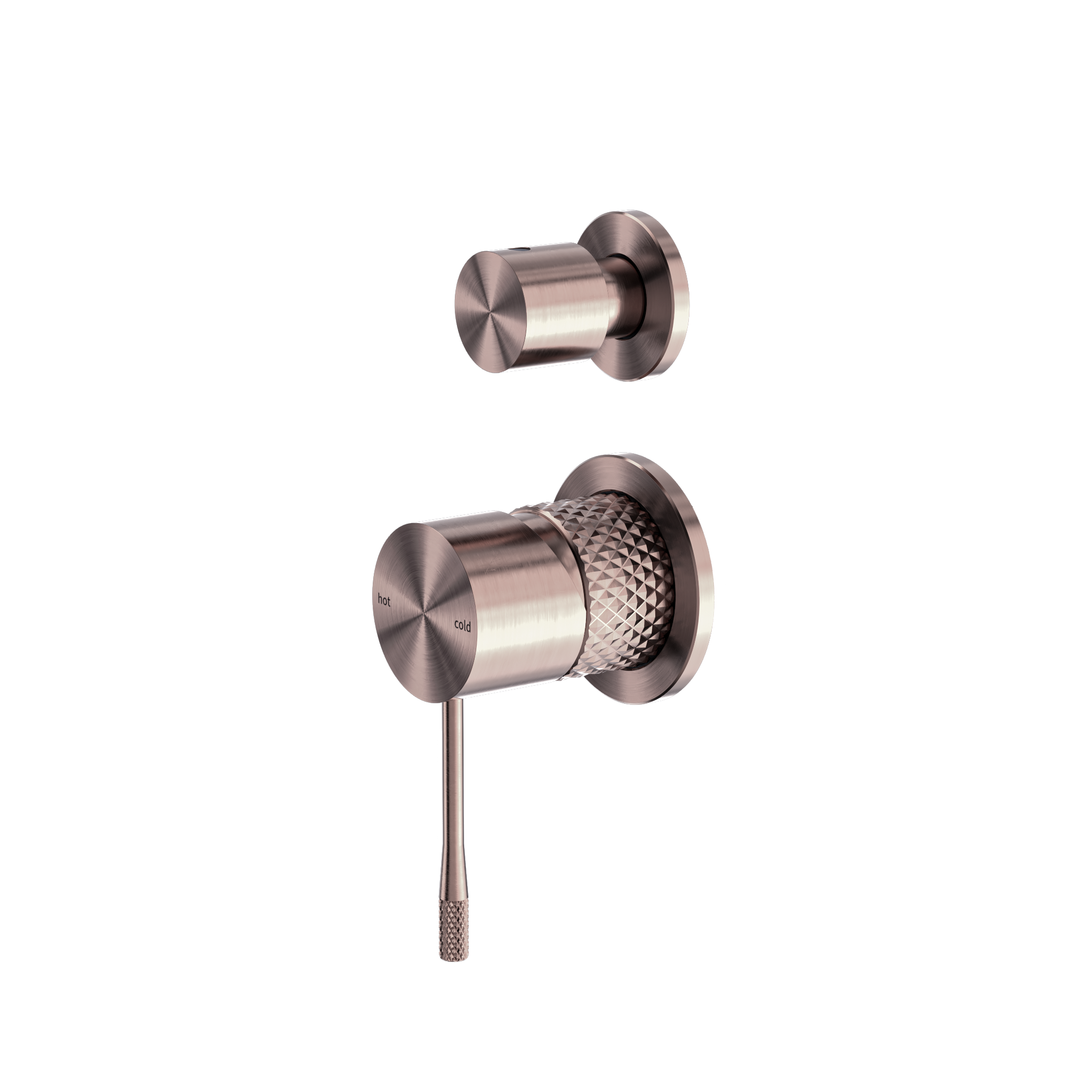 OPAL SHOWER MIXER WITH DIVERTOR SEPARATE PLATE BRUSHED BRONZE