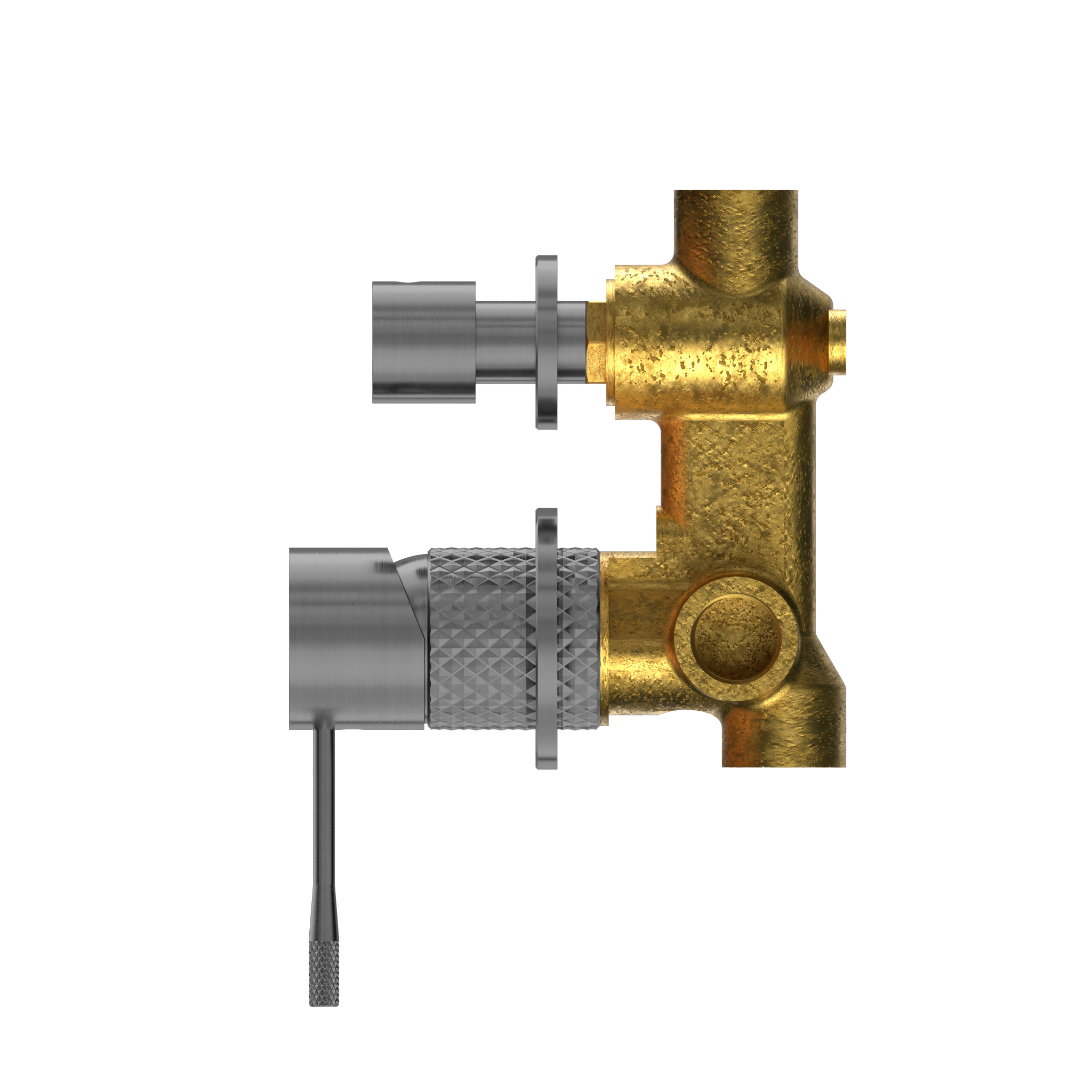 OPAL SHOWER MIXER WITH DIVERTOR SEPARATE PLATE GRAPHITE