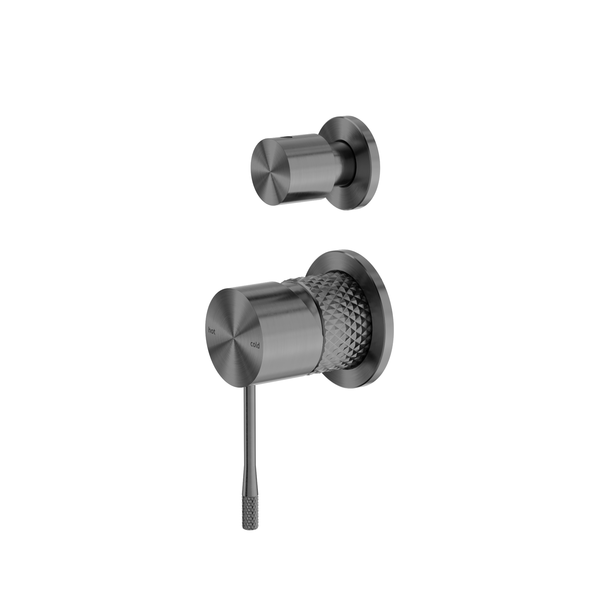 OPAL SHOWER MIXER WITH DIVERTOR SEPARATE PLATE GRAPHITE