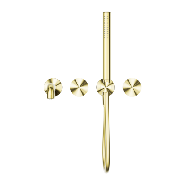 OPAL PROGRESSIVE SHOWER SYSTEM SEPARATE PLATE WITH SPOUT 230MM BRUSHED GOLD