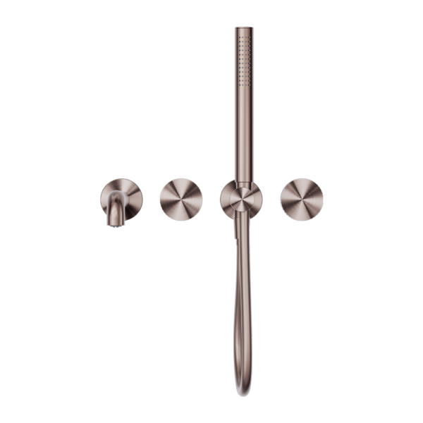OPAL PROGRESSIVE SHOWER SYSTEM SEPARATE PLATE WITH SPOUT 250MM BRUSHED BRONZE