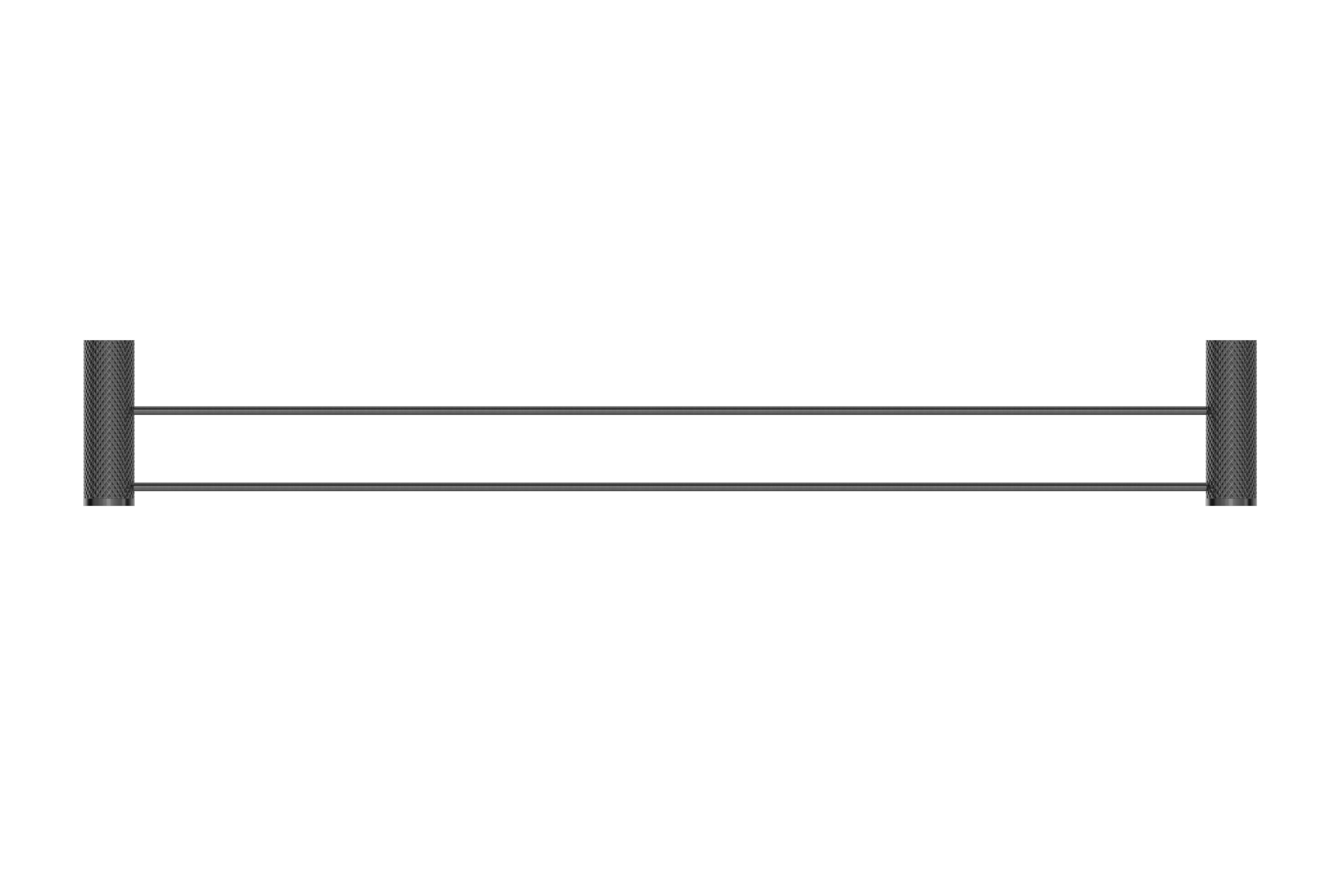 OPAL DOUBLE TOWEL RAIL 800MM GRAPHITE