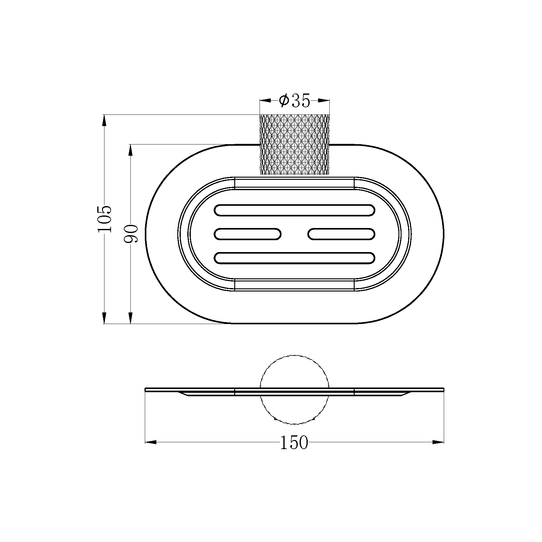 OPAL SOAP DISH HOLDER GRAPHITE