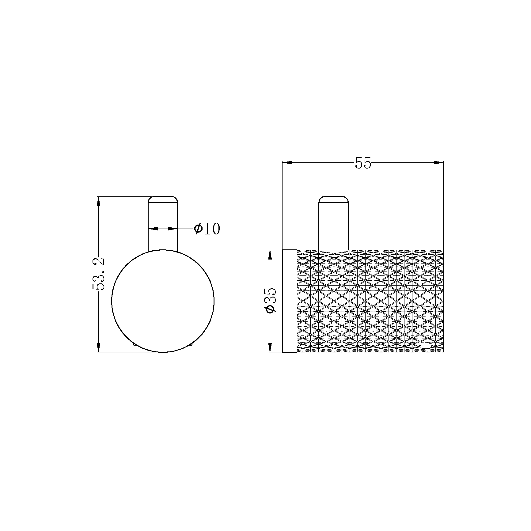 OPAL ROBE HOOK GRAPHITE