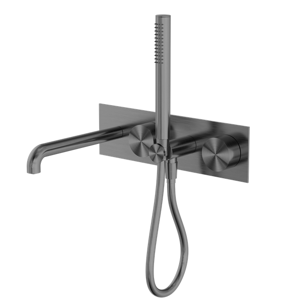KARA PROGRESSIVE SHOWER SYSTEM WITH SPOUT 230MM GUN METAL