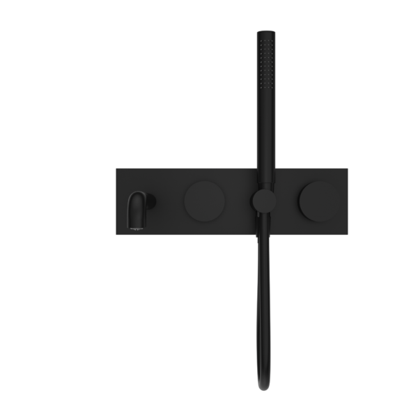 KARA PROGRESSIVE SHOWER SYSTEM WITH SPOUT 250MM MATTE BLACK