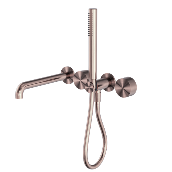 KARA PROGRESSIVE SHOWER SYSTEM SEPARATE PLATE WITH SPOUT 230MM BRUSHED BRONZE