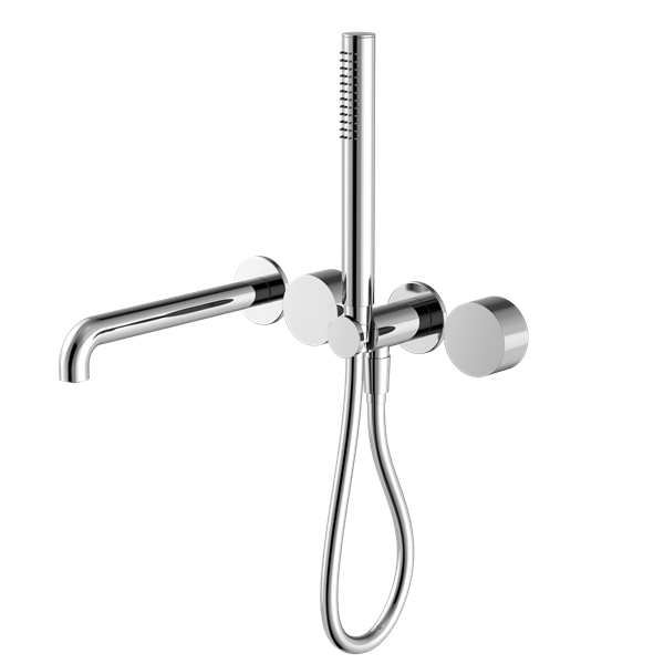 KARA PROGRESSIVE SHOWER SYSTEM SEPARATE PLATE WITH SPOUT 250MM CHROME