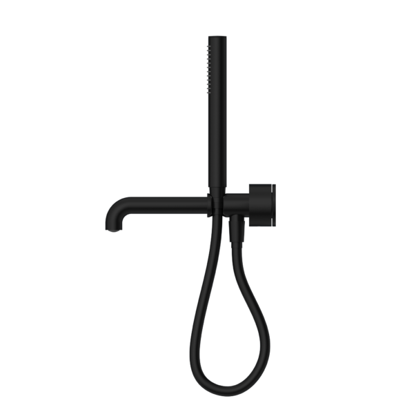 KARA PROGRESSIVE SHOWER SYSTEM SEPARATE PLATE WITH SPOUT 230MM MATTE BLACK