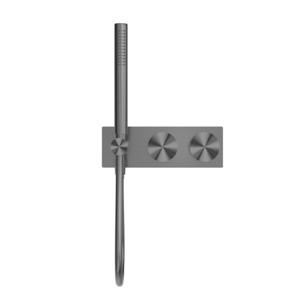 KARA PROGRESSIVE SHOWER SYSTEM SEPARATE PLATE GUN METAL