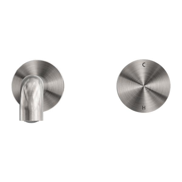 KARA PROGRESSIVE WALL BASIN/BATH SET 120MM BRUSHED NICKEL