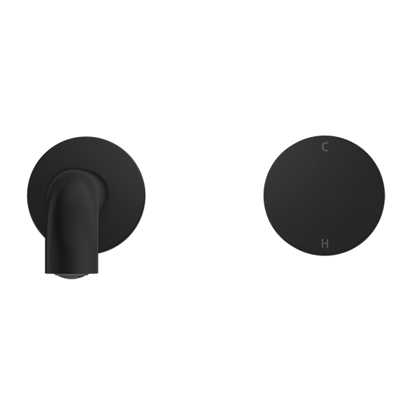 KARA PROGRESSIVE WALL BASIN/BATH SET 120MM MATTE BLACK