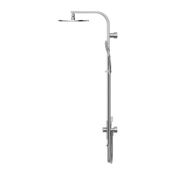 ASTRA RAIN ROUND TWIN SHOWER DOUBLE HOSE CHROME