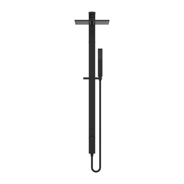 ASTRA RAIN SQUARE TWIN SHOWER SINGLE HOSE MATTE BLACK