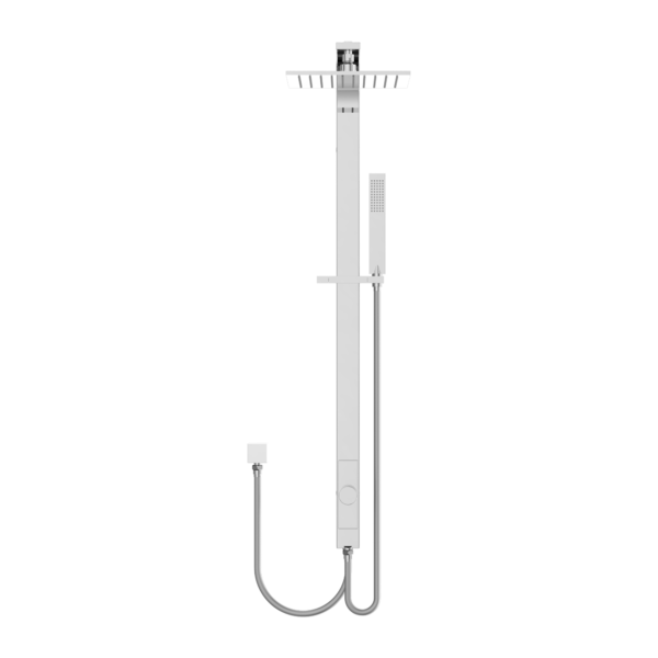 ASTRA RAIN SQUARE TWIN SHOWER DOUBLE HOSE CHROME