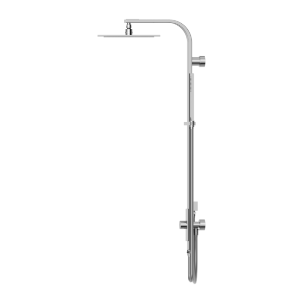 ASTRA RAIN SQUARE TWIN SHOWER DOUBLE HOSE CHROME