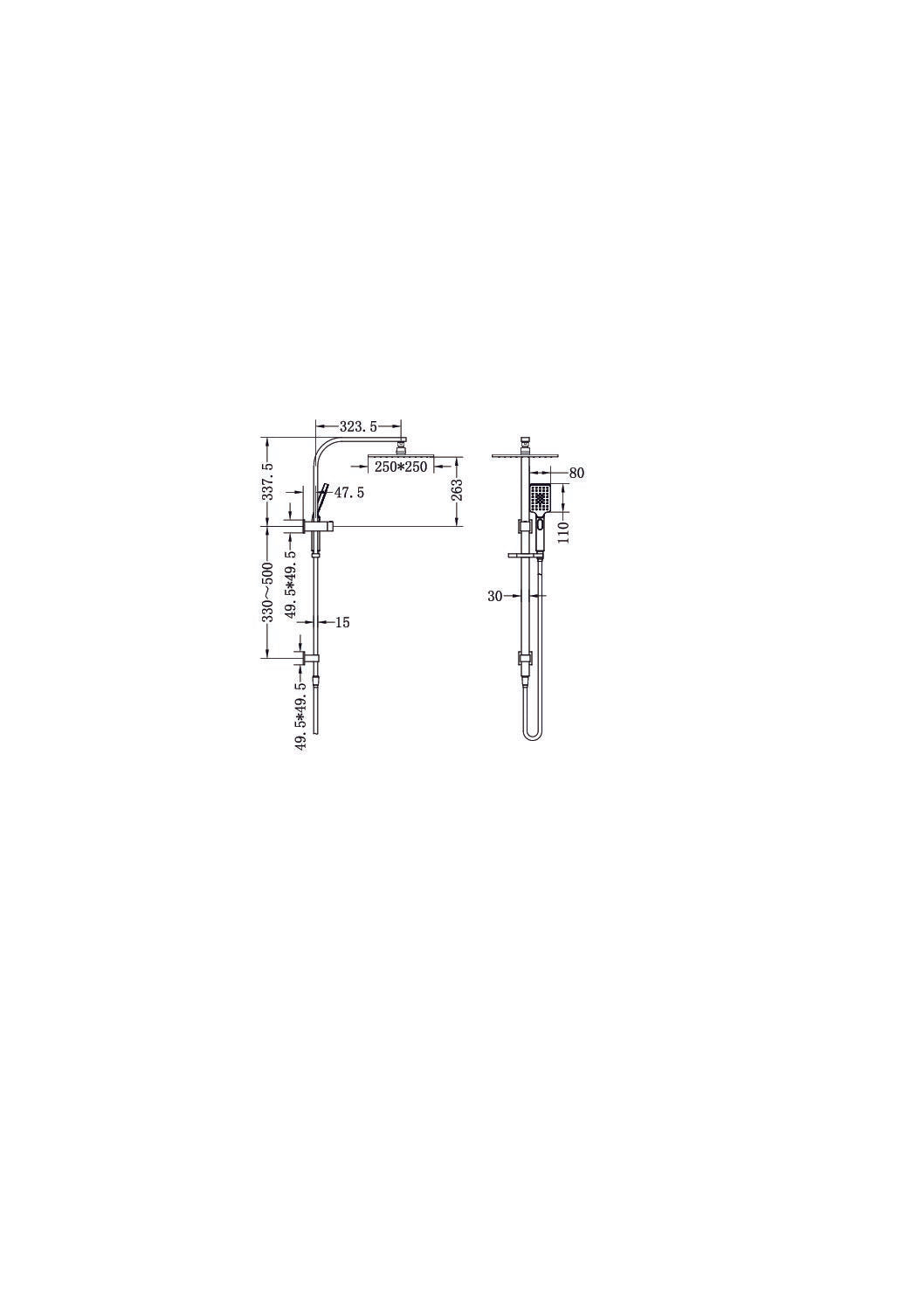 CELIA TWIN SHOWER MATTE BLACK