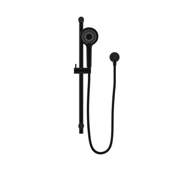ROUND METAL PROJECT RAIL SHOWER MATTE BLACK