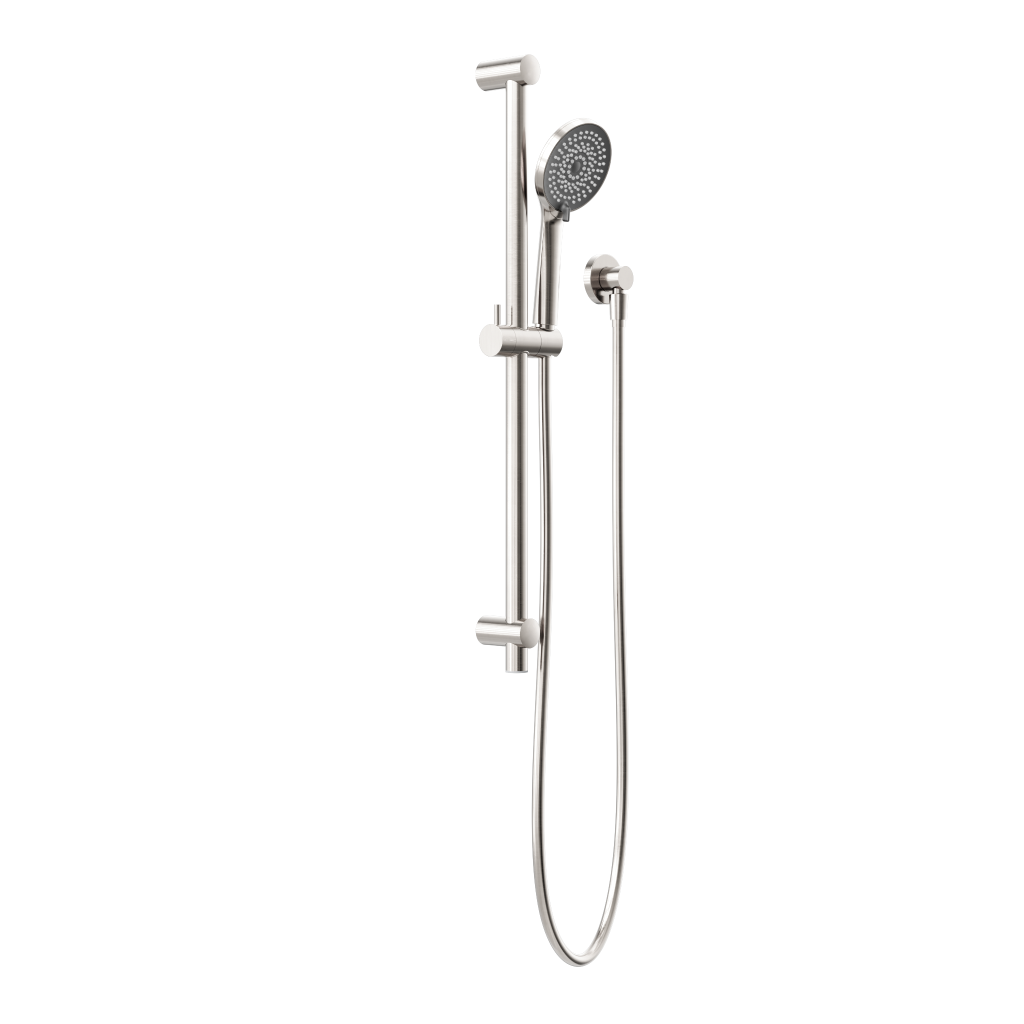 ROUND METAL PROJECT SHOWER RAIL 4 STAR RATING BRUSHED NICKEL